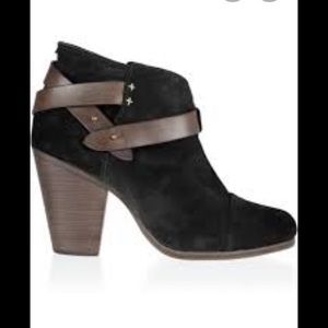 rag & bone Harrow Ankle Boots 9 Black Suede